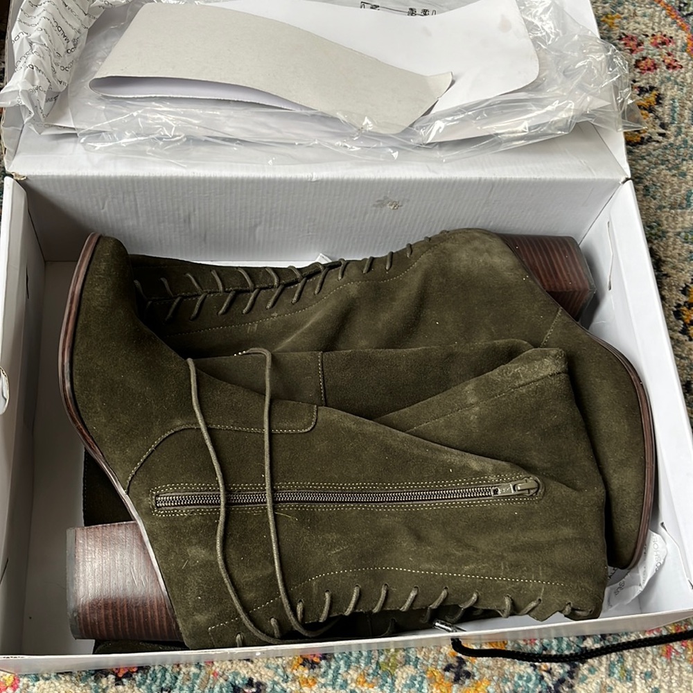 Aldo Bresa genuine suede over the knee boots.